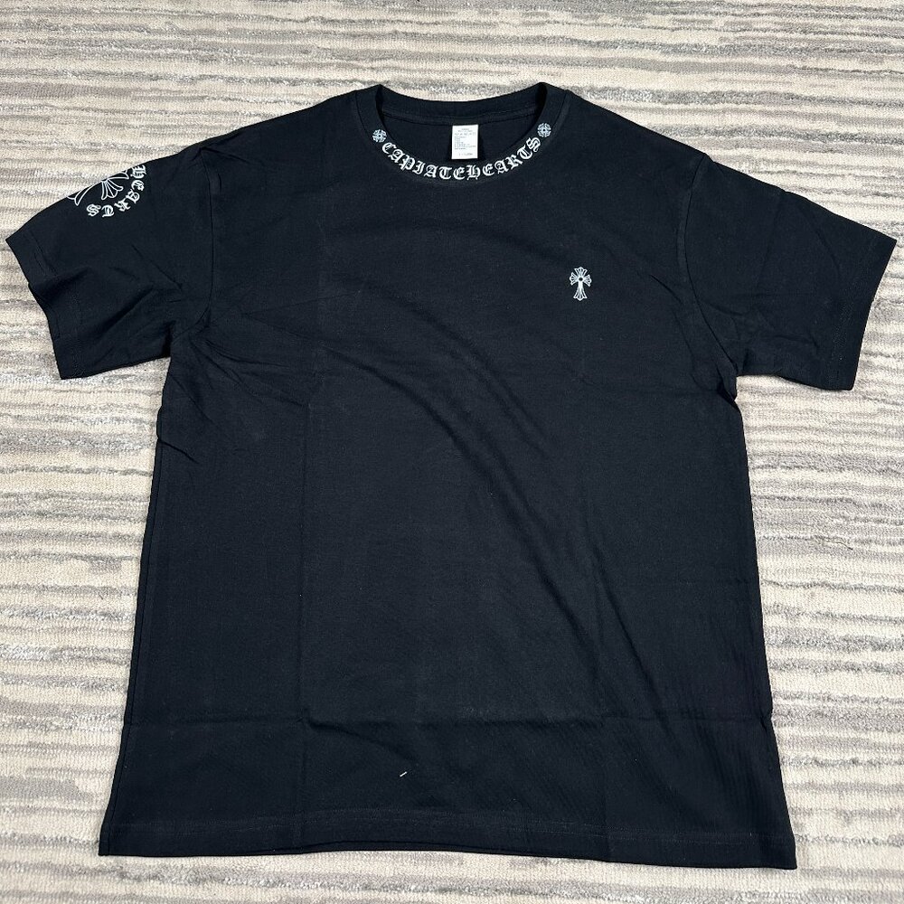 Chrome Hearts Logo Print Black Tee Mens Size Large